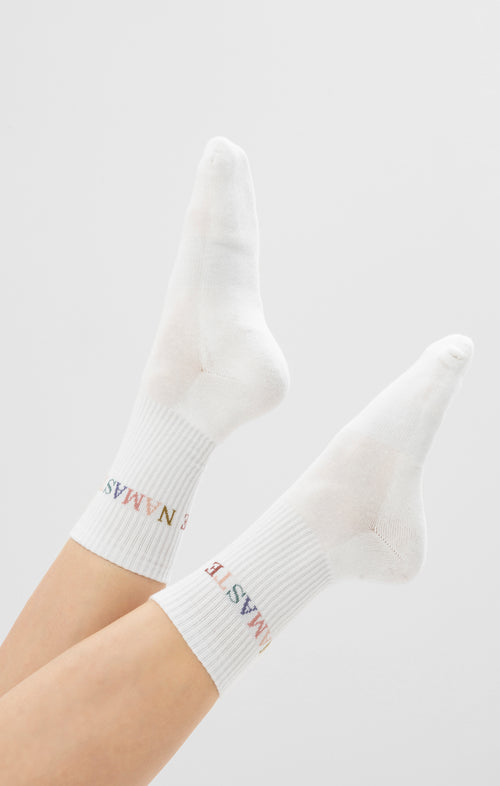 Ognx Yoga Sportsocken Namaste Bio Baumwolle Ava - weiß Fabrikpreis