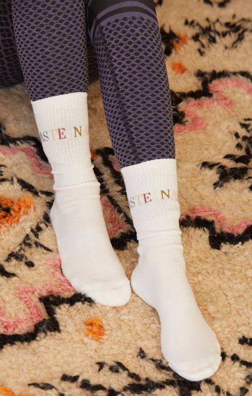 Ognx Yoga Sportsocken Namaste Bio Baumwolle Ava - weiß Fabrikpreis