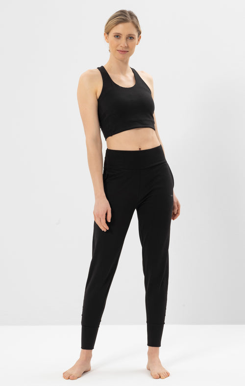 Ognx Yoga Basic Lounge Pants Bio Baumwolle Heli - schwarz Sonderangebot