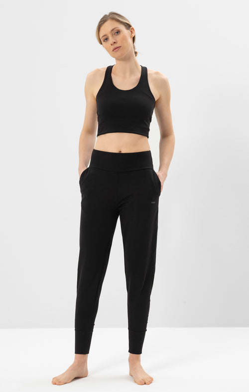 Ognx Yoga Basic Lounge Pants Bio Baumwolle Heli - schwarz Sonderangebot