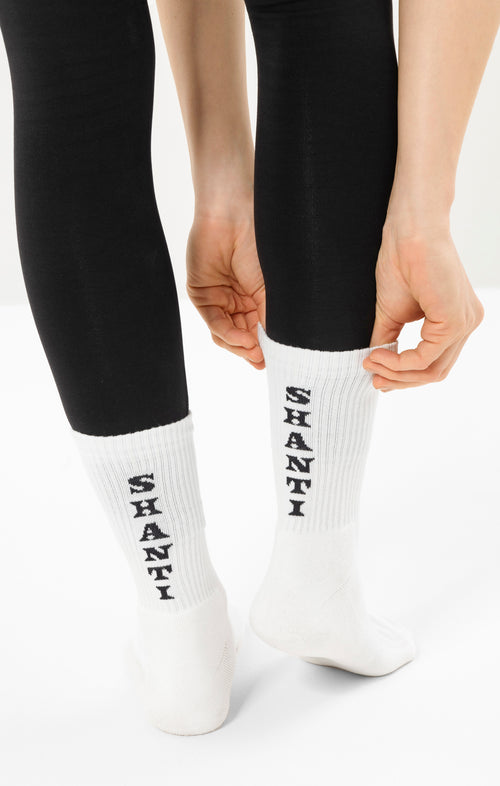 Ognx Yoga Sportsocken Shanti Shanti Bio Baumwolle Ava - weiß Rabatt