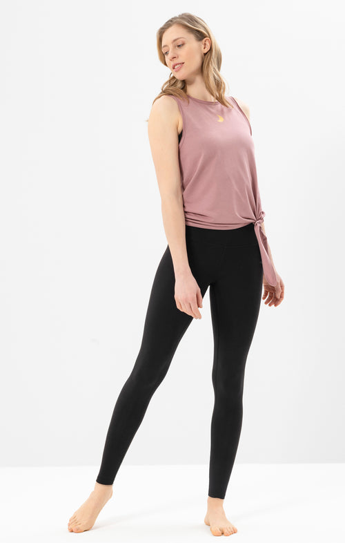 Ognx Yoga Basic Leggings Tencel™ Bio Baumwolle Luna - schwarz Großer Ausverkauf