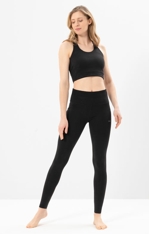 Ognx Yoga Basic Leggings Tencel™ Bio Baumwolle Luna - schwarz Großer Ausverkauf