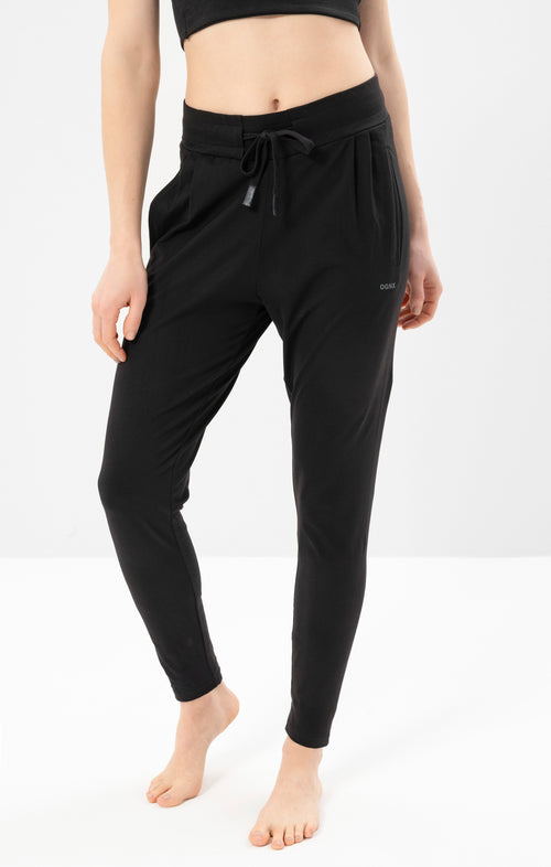 Ognx Yoga Basic Harem Pants Bio Baumwolle Hanna - schwarz Flash Sale
