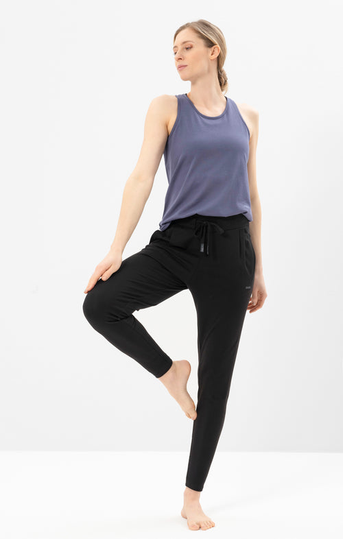 Ognx Yoga Basic Harem Pants Bio Baumwolle Hanna - schwarz Flash Sale