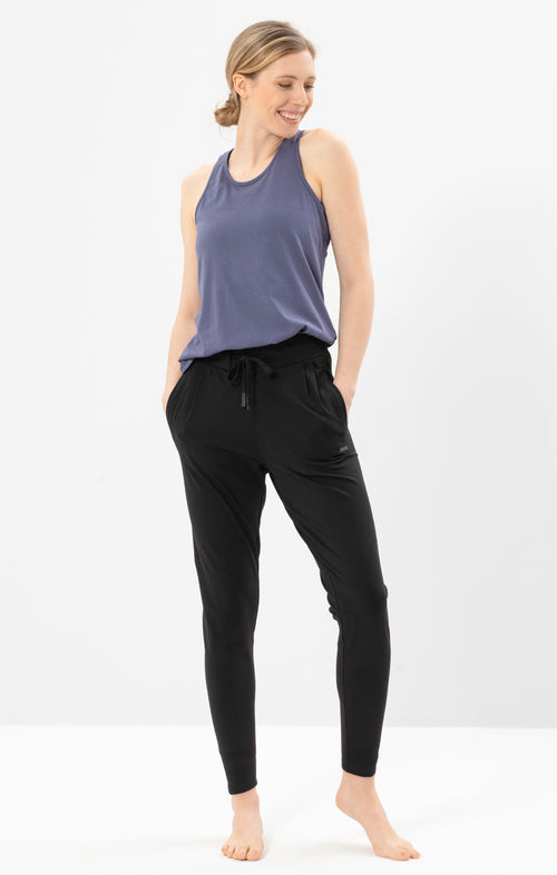 Ognx Yoga Basic Harem Pants Bio Baumwolle Hanna - schwarz Flash Sale
