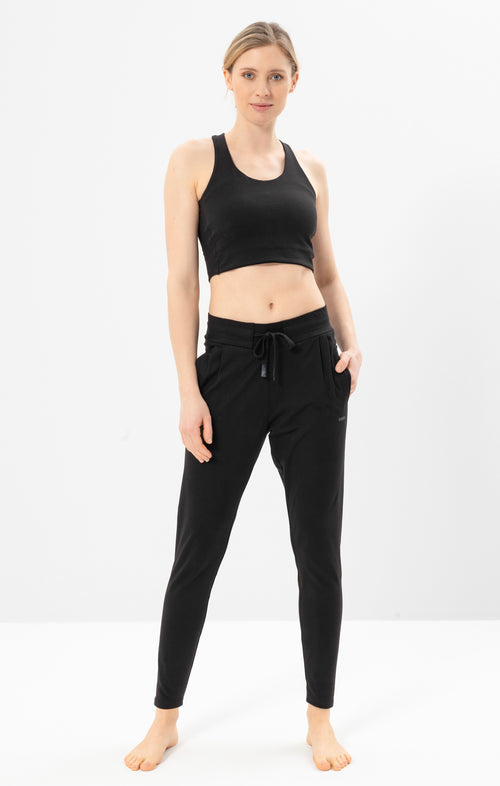 Ognx Yoga Basic Harem Pants Bio Baumwolle Hanna - schwarz Flash Sale