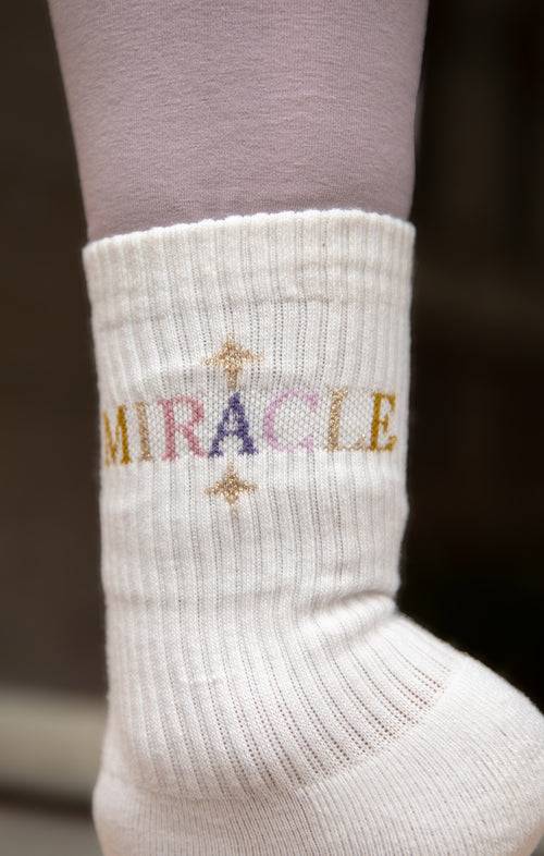 Ognx Yoga Sportsocken Miracle Stars Bio Baumwolle Ava - weiß Weihnachtsangebot