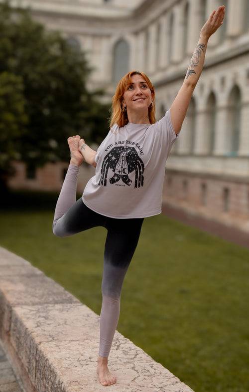 Ognx Yoga Soft Leggings Ombré Bio Baumwolle Luna - grau Muttertagsangebot