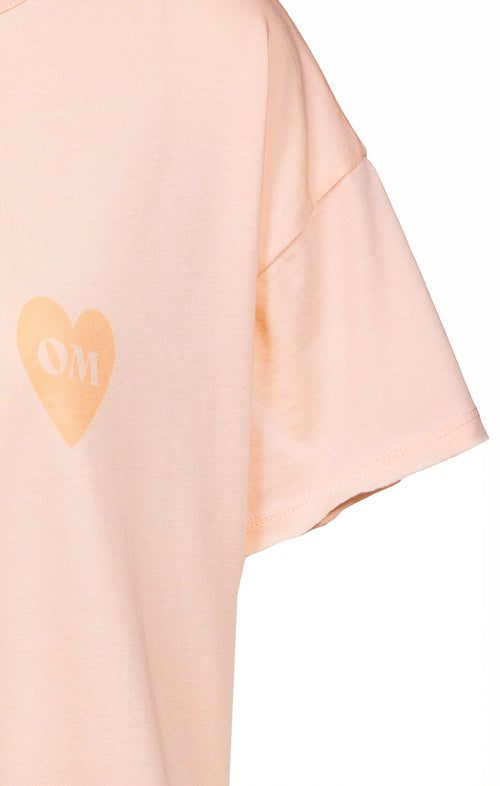Ognx Yoga Loose T-Shirt Buddha OM Bio Baumwolle Tencel™ Sue - rosa Vatertagsangebot