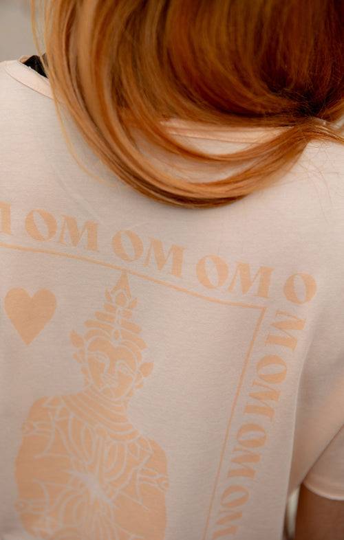 Ognx Yoga Loose T-Shirt Buddha OM Bio Baumwolle Tencel™ Sue - rosa Vatertagsangebot