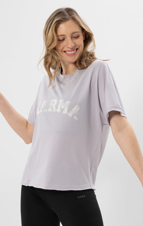 Ognx Yoga Boxy T-Shirt Karma Bio Baumwolle Tencel™ Sora - lila Riesige Ersparnisse