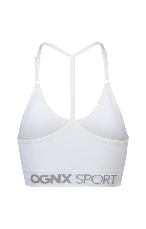 Ognx Sport Bra Crossback - Mittlerer Halt - weiss Tiefpreis