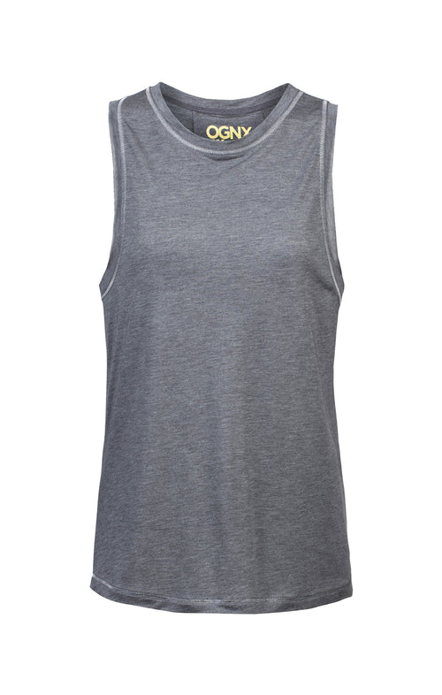 Ognx Basic Athletic Tank Rainbow Tencel™ - dunkelgrau melange Super Sparpreis