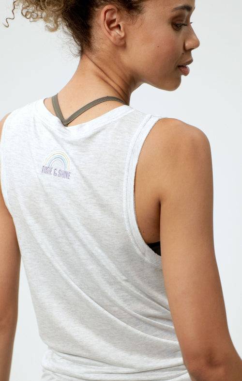 Ognx Basic Athletic Tank Rainbow Tencel™ - hellgrau melange Kostenlose Rückgabe