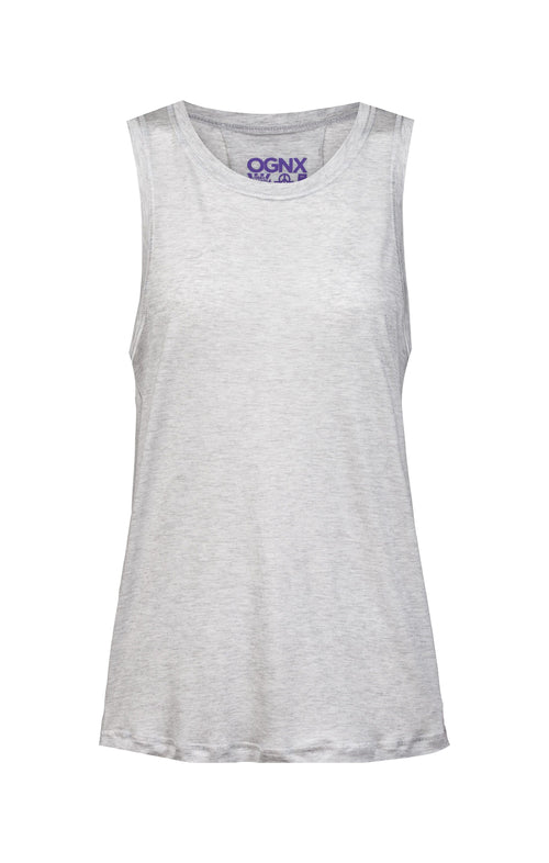 Ognx Basic Athletic Tank Rainbow Tencel™ - hellgrau melange Kostenlose Rückgabe