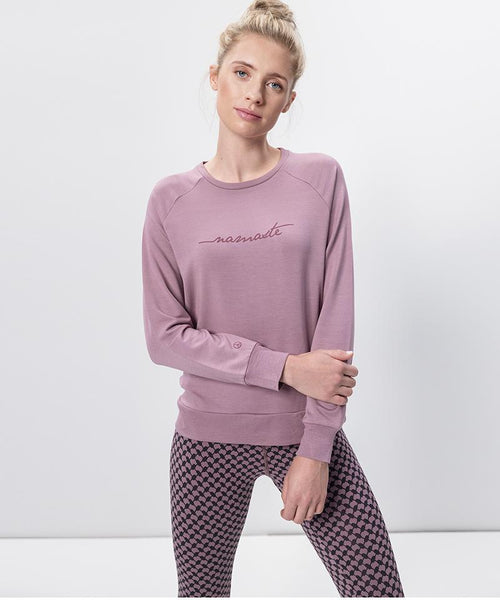 Ognx Lounge Sweater Namaste Tencel™ - rosa Letzte 3 Tage