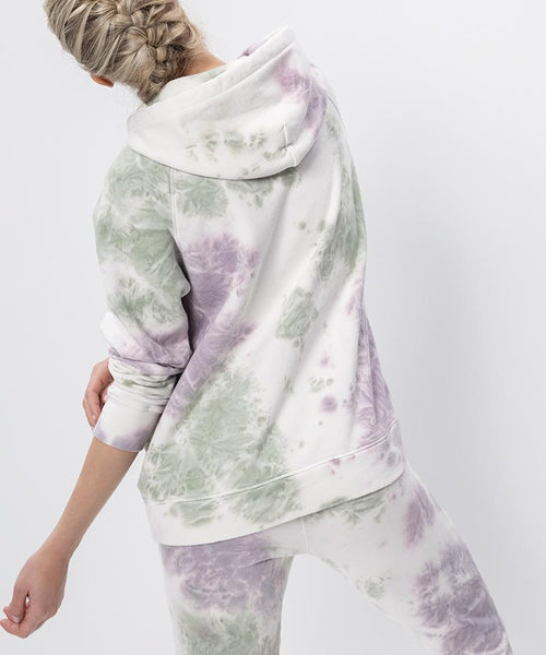 Ognx Batik Hoodie Bio Baumwolle - weiss Letzter Tag