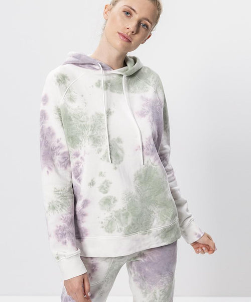 Ognx Batik Hoodie Bio Baumwolle - weiss Letzter Tag