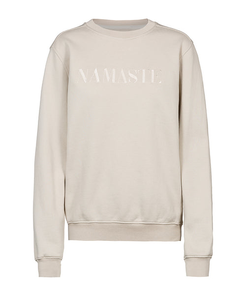 Ognx Sweater Namaste Vintage Look Bio Baumwolle - weiss Sonderangebot der Fabrik
