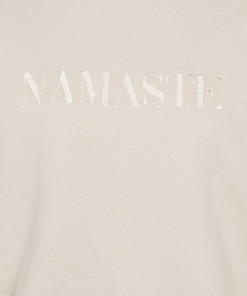 Ognx Sweater Namaste Vintage Look Bio Baumwolle - weiss Sonderangebot der Fabrik