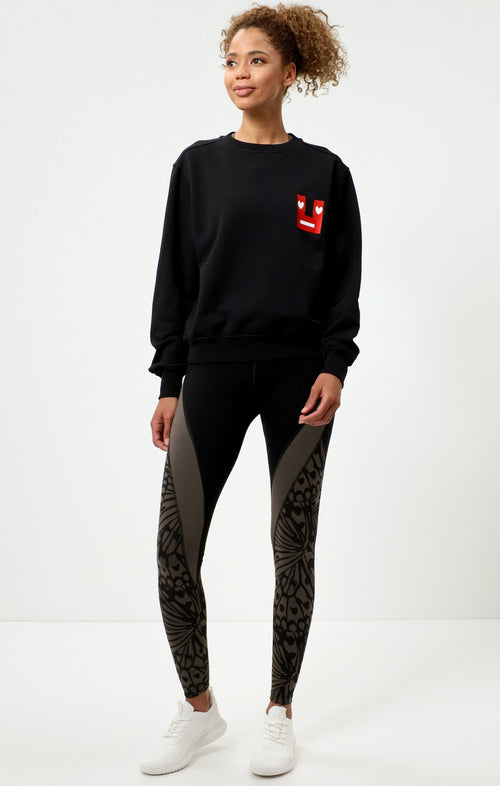 Ognx Sweatshirt Smile Bio Baumwolle - schwarz Bis zu 55% Rabatt