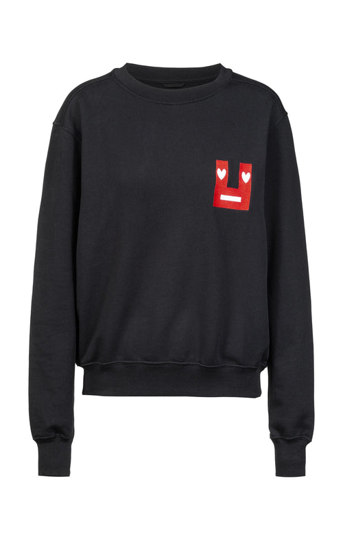 Ognx Sweatshirt Smile Bio Baumwolle - schwarz Bis zu 55% Rabatt