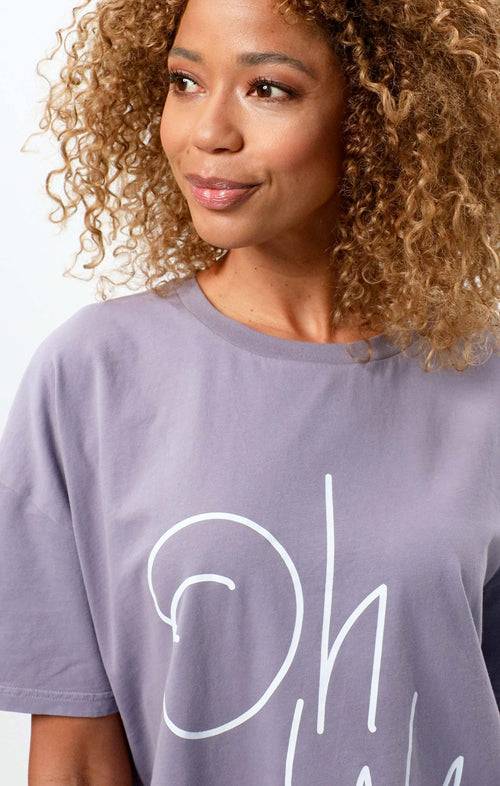 Ognx Soft Boxy T-Shirt Ohlala Bio Baumwolle - lila Riesige Rabatte