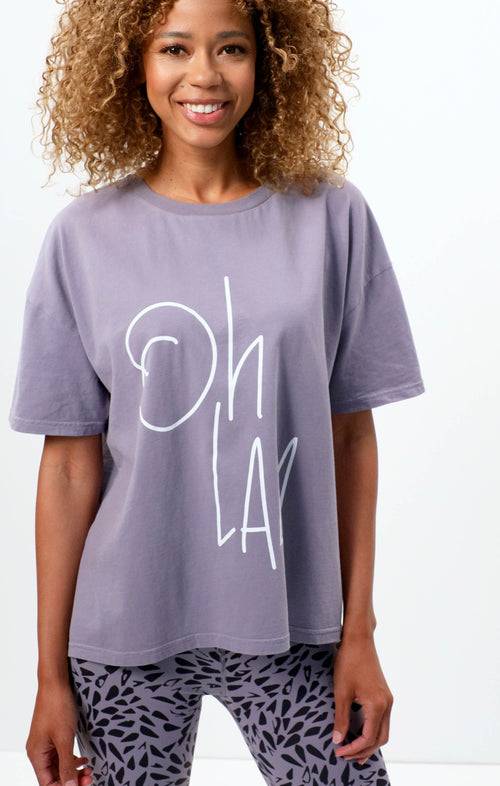 Ognx Soft Boxy T-Shirt Ohlala Bio Baumwolle - lila Riesige Rabatte