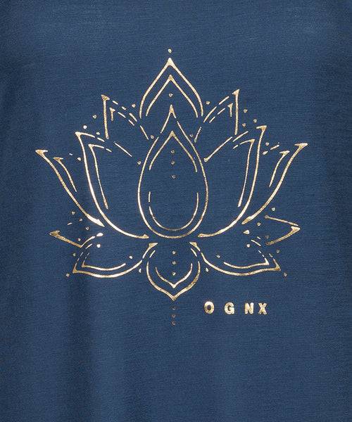 Ognx Loose Tank Lotus Flower Tencel™ - blau 50% Rabatt mit kostenlosem Versand