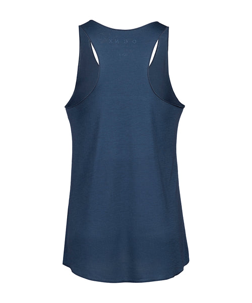 Ognx Loose Tank Lotus Flower Tencel™ - blau 50% Rabatt mit kostenlosem Versand