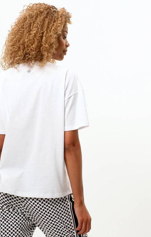 Ognx Soft Boxy T-Shirt One Line Bio Baumwolle - weiß Clearance-Verkauf