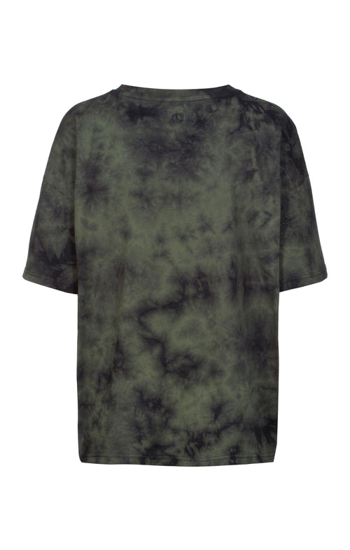 Ognx Boxy T-Shirt Batik Bio Baumwolle - grün Auslauf