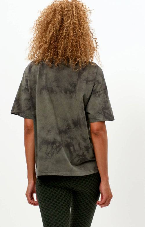 Ognx Boxy T-Shirt Batik Bio Baumwolle - grün Auslauf
