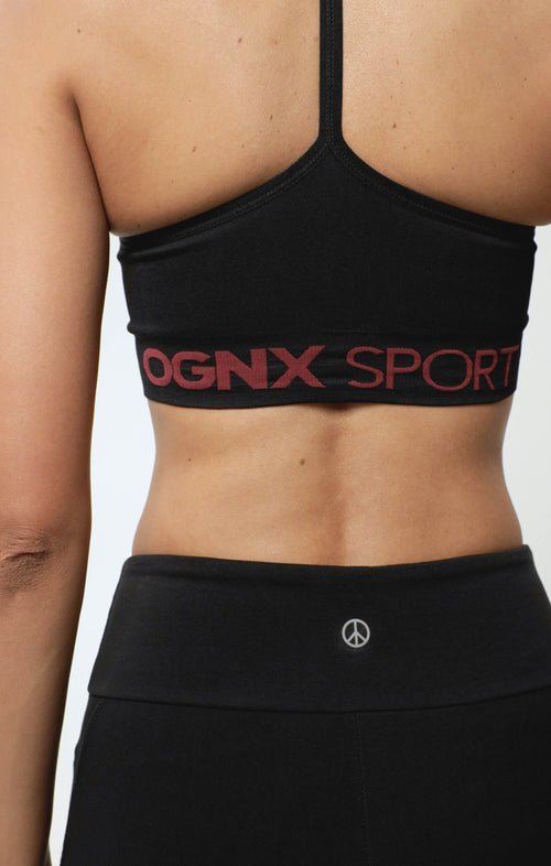 Ognx Sport Bra Crossback - Mittlerer Support - schwarz Hotsell