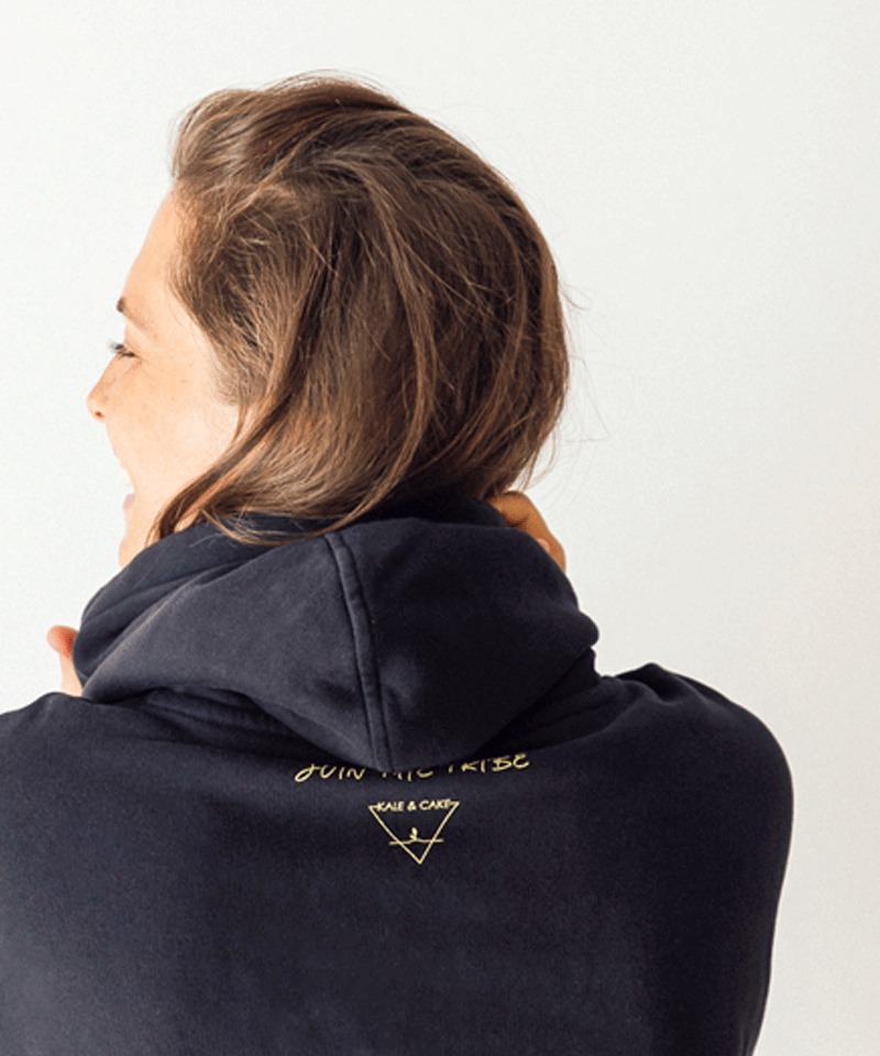 Ognx Boxy Hoodie ReConnect by Sinah Diepold - Kale & Cake - schwarz Kostenloser Versand