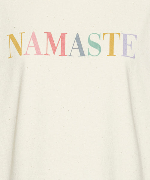 Ognx Loose T-Shirt Namaste Bio Baumwolle - weiss Flash Sale