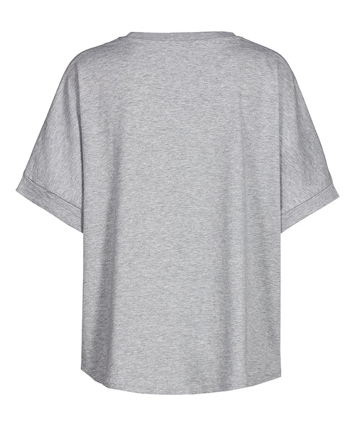 Ognx Boxy T-Shirt Shanti Bio Baumwolle - grau melange Begrenztes Angebot
