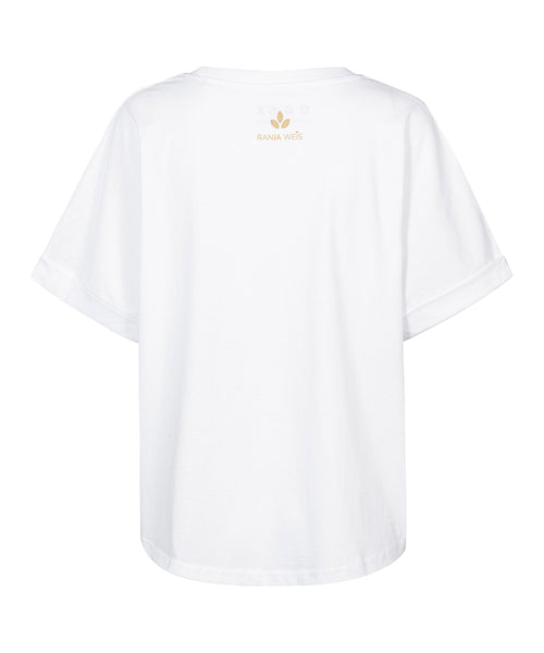 Ognx Boxy T-Shirt Leopard by Ranja Weis - weiß Online Shopping