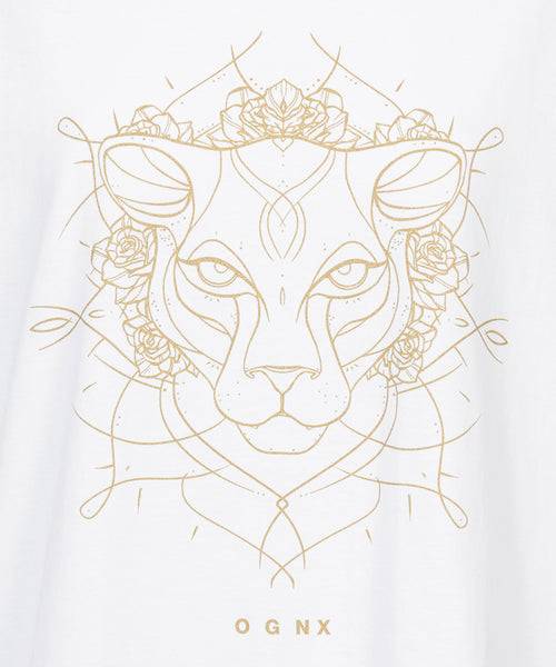 Ognx Boxy T-Shirt Leopard by Ranja Weis - weiß Online Shopping