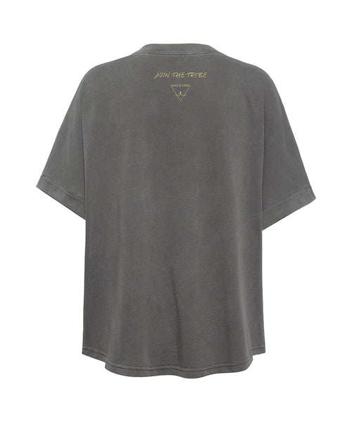 Ognx Boxy T-Shirt ReConnect by Sinah Diepold - Kale & Cake - grau Preisnachlass