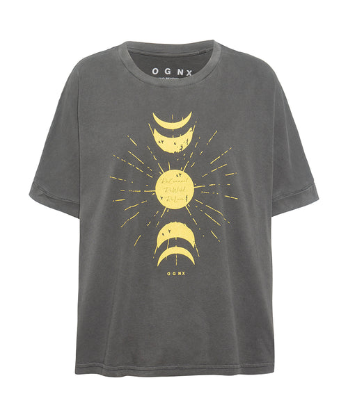 Ognx Boxy T-Shirt ReConnect by Sinah Diepold - Kale & Cake - grau Preisnachlass