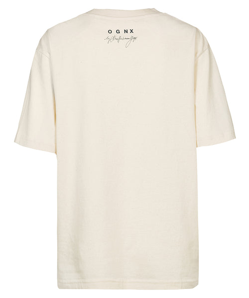 Ognx Loose T-Shirt One Love by Nina Heitmann - weiß Vatertagsangebot