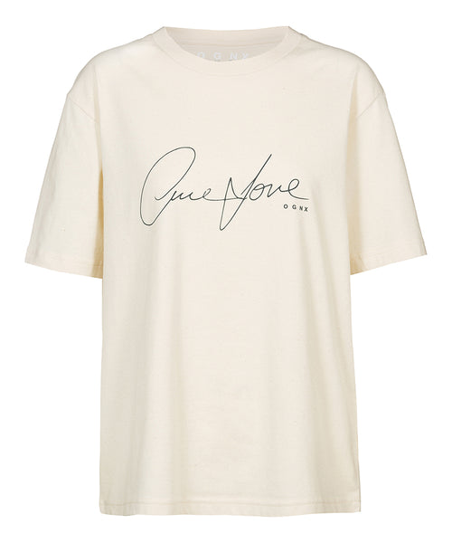 Ognx Loose T-Shirt One Love by Nina Heitmann - weiß Vatertagsangebot