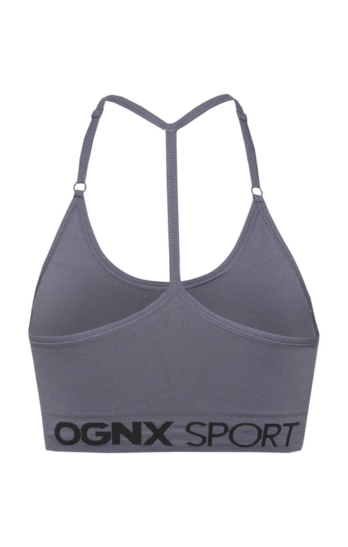 Ognx Sport Bra Crossback - Mittlerer Halt - grau Saisonale Angebote