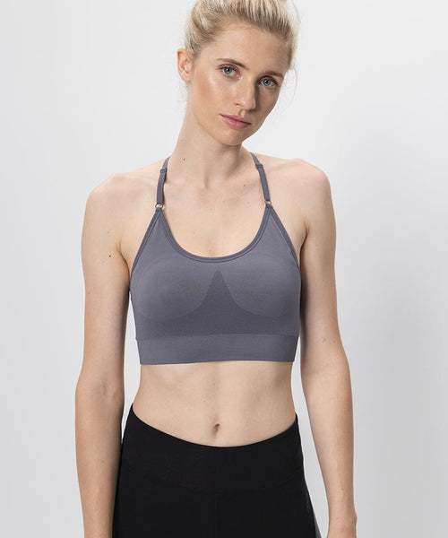 Ognx Sport Bra Crossback - Mittlerer Halt - grau Saisonale Angebote