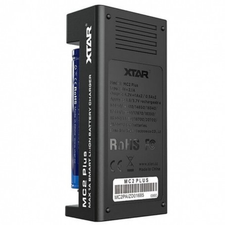 Parforce Ladegerät XTAR MC2 Plus 1-2 Li-Ion 3,7V 10440-21700 mit LED Begrenzte Freigabe