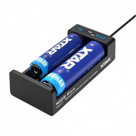 Parforce Ladegerät XTAR MC2 Plus 1-2 Li-Ion 3,7V 10440-21700 mit LED Begrenzte Freigabe
