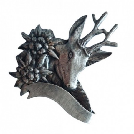 Parforce Anstecknadel mit Motiv von Hirsch und Edelweiss ARTURE (2610) Zeitbegrenzte Promotion