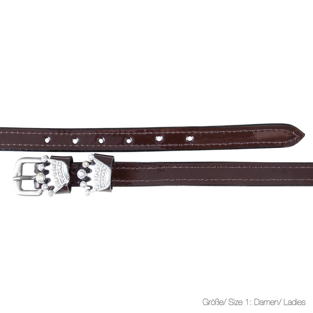 PFIFF 102919 Lackleder-Sporenriemen "Jewels" mit Strass MENGENANGEBOT zollfrei